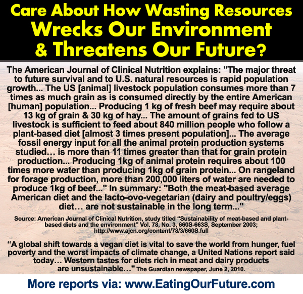 AJCN Scientific Science Journal Study Reports How Animal Agriculture Ag Meat Foods Products Livestock Damages Impacts Pollutes Destroys Hurts Environment Wastes Resources like Water Fuels Energy Grains Forests Famine Climate Change Greenhouse Gases Carbon Footprint from Omnivore Food The Main Benefits Advantages of Vegetarian Vegan Healthy Diets Lifestyles Save Planet Earth